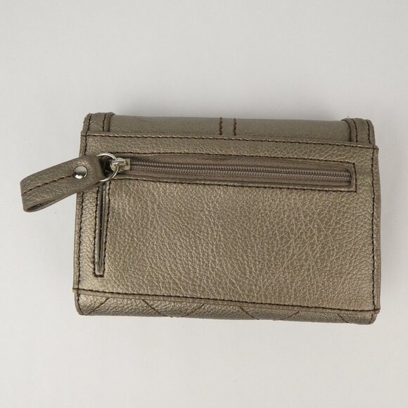 RELIC Wallet Womens Metallic Gold Clutch With Snap Closure Faux Leather - Picture 6 of 16